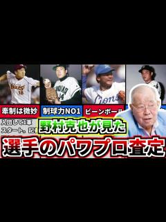 [x]【プロ野球解説】野村克也が『パワプロ』各選手＆自身の能力データをボヤキながら分析してみた。その1【ゆっくり解説】 - YouTube