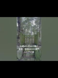 [x]がんばろう能登半島 国の天然記念物入らずの森 令和6年1月20日晴れ 能登一宮氣多大社開門 午後5時閉門 #気多大社 #令和6年能登半島地震 ...