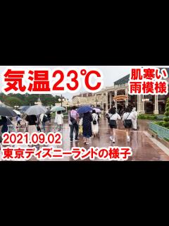 [x]混雑状況レポ／肌寒い雨模様・気温23℃の東京ディズニーランドの様子（2021-09-02） - YouTube