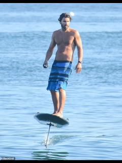 [x]Brody Jenner displays his hunky shirtless frame as he goes foilboarding ...